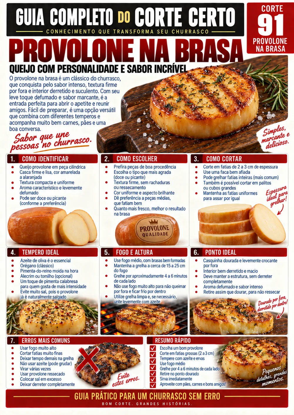 Página do guia: Provolone na Brasa